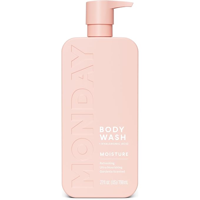 غسول الجسم MONDAY HAIRCARE Moisture 27oz - مكونات مغذية، زبدة الشيا، زيت جوز الهند ومستخلص الجريب فروت، يرطب ويجدد البشرة